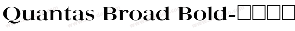 Quantas Broad Bold字体转换